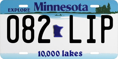 MN license plate 082LIP