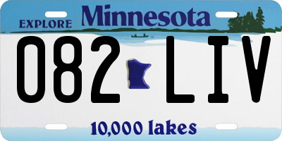 MN license plate 082LIV