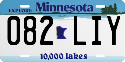 MN license plate 082LIY