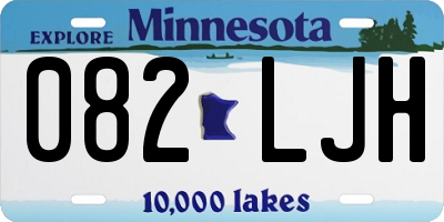 MN license plate 082LJH