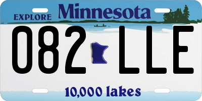 MN license plate 082LLE