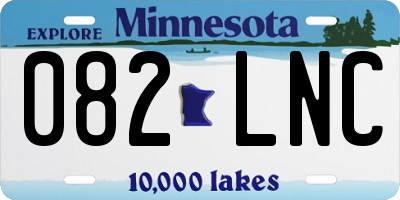 MN license plate 082LNC