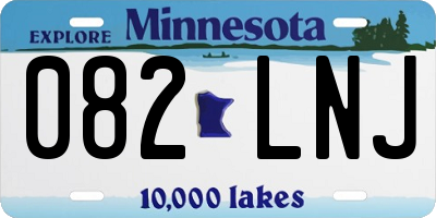 MN license plate 082LNJ