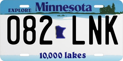 MN license plate 082LNK