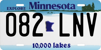 MN license plate 082LNV