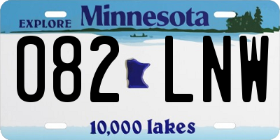 MN license plate 082LNW