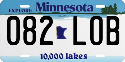 MN license plate 082LOB