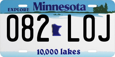 MN license plate 082LOJ