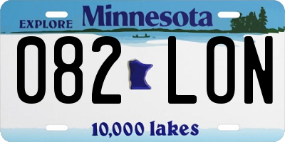 MN license plate 082LON