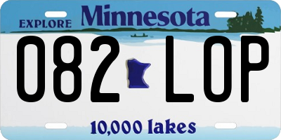 MN license plate 082LOP