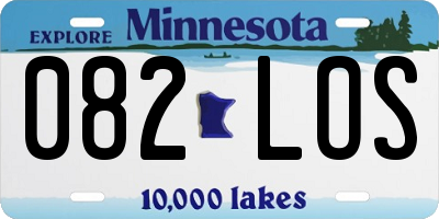 MN license plate 082LOS