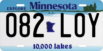 MN license plate 082LOY