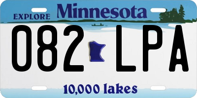 MN license plate 082LPA