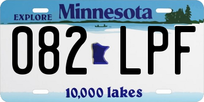 MN license plate 082LPF