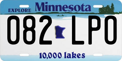 MN license plate 082LPO