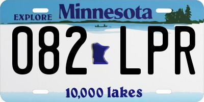 MN license plate 082LPR