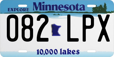 MN license plate 082LPX