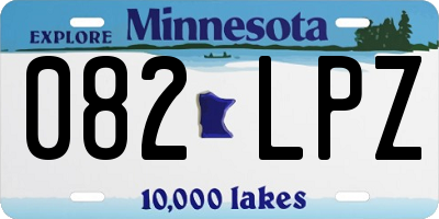 MN license plate 082LPZ