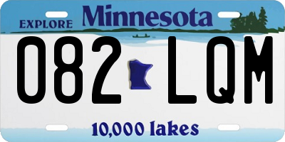 MN license plate 082LQM