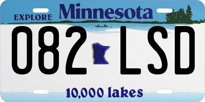 MN license plate 082LSD