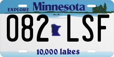 MN license plate 082LSF