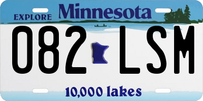 MN license plate 082LSM