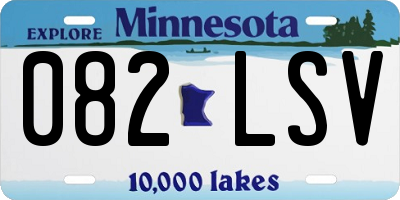MN license plate 082LSV