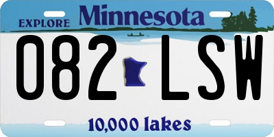 MN license plate 082LSW