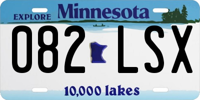 MN license plate 082LSX