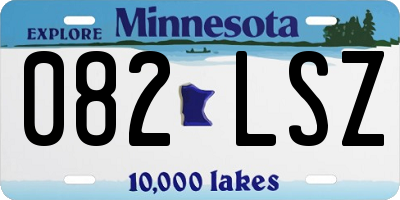 MN license plate 082LSZ