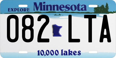 MN license plate 082LTA