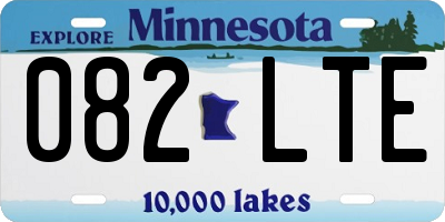 MN license plate 082LTE