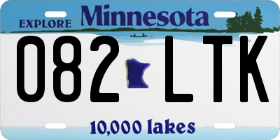 MN license plate 082LTK