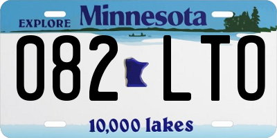 MN license plate 082LTO