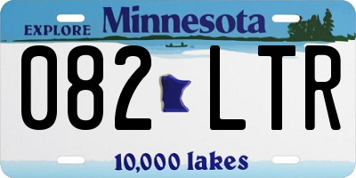 MN license plate 082LTR