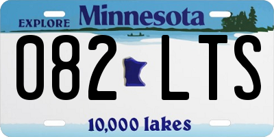 MN license plate 082LTS