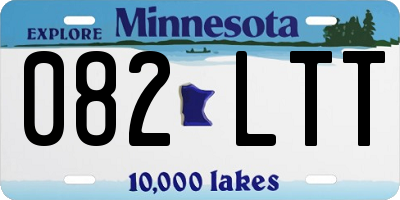 MN license plate 082LTT