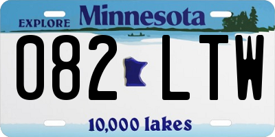 MN license plate 082LTW