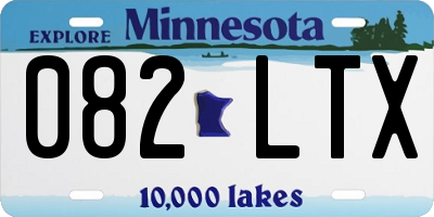 MN license plate 082LTX