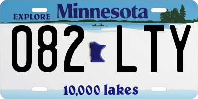 MN license plate 082LTY