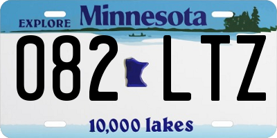 MN license plate 082LTZ