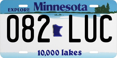 MN license plate 082LUC