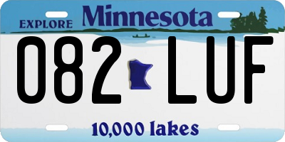 MN license plate 082LUF