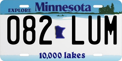 MN license plate 082LUM