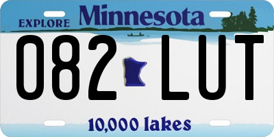 MN license plate 082LUT