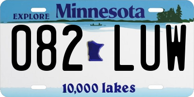 MN license plate 082LUW