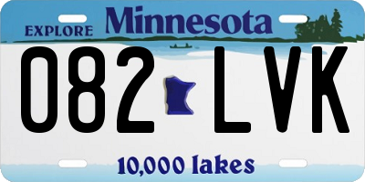 MN license plate 082LVK