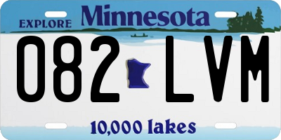 MN license plate 082LVM
