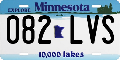 MN license plate 082LVS