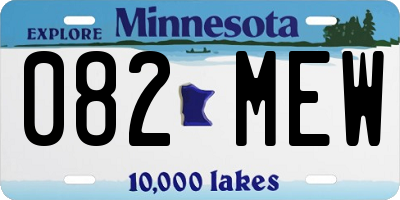 MN license plate 082MEW